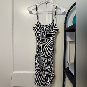 H&M Black and White Mini Dress